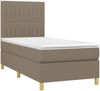 vidaXL Boxspringbett mit Matratze & LED Taupe 100x200 cm Stoff 3135577 Bild 3