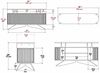 Dmora Kommode Joy, Wohnzimmerbuffet, Wohnzimmer-Sideboard, Moderne Küchen-Speisekammer, 150x43h75 cm, Weiß und Anthrazit Bild 3