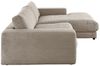 KAWOLA Sofa MADELINE Ecksofa Cord taupe Longchair rechts 85 x 190 x 270 cm Bild 3