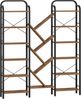 Bücherregal, 6 Tier 18 Fächer Baumförmiges Bücherschrank, Standregal, Verstellbare Offene Ablagen, für Arbeitszimmer, Wohnzimmer, Vintage Braun-Schwarz, 24 x 152 x 198,5 cm Bild 2