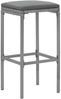 vidaXL 9-tlg. Gartenbar-Set mit Kissen Grau Poly Rattan 3187624 Bild 5