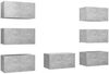 vidaXL TV-Schränke 7 Stk. Betongrau 30,5x30x60 cm Holzwerkstoff 3079163 Bild 2