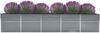 Hochbeet für Garten OSKAR Grau 400x80x77cm Verzinkter Stahl Hochbeet Metall Gartenbeet Kräuterbeet Blumenbeet Beet hoch Frühbeet für Garten Gemüsebeet Bild 2