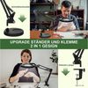 QUBEBU LED Schreibtischlampe Dimmbar Klemmlampe 10x Lupenleuchte Lupenlampe Einstellbar Leselampe, 1 Kits, Dimmbar in 5 Farben, verstellbarer Standfuß, 360° schwenkbar, für Arbeit, Lesen, Hobbys, Nähen, Basteln, Juweliere, Modellbau Bild 4