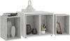 FMD Möbel - JOKER 1 - Couchtisch - melaminharzbeschichtete Spanplatte - 71,5 x 50 x 67,5 cm Beton/Weiß Bild 5