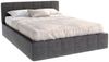 FDM Polsterbett Bettrahmen Bettgestell 90x200, 120x200, 140x200, 160x200, 180x200cm (mit hochwertigem Velour Bezug Trinity, Optional mit Matratze, mit großen gepolsterten Kopfteil), Mettelrahmen mit hydraulischer Klappfunktion für mehr Stauraum Bild 3