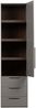 Kleiderschrank Rens aus Holz, modernes Design, Hellgrau, 1 Tür, 3 Schubladen, FSC-zertifiziert Bild 3