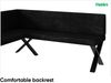 MEBLINI Eckbank für Esszimmer mit ausziehbarem Tisch - Küchenbank - Essecke - Sitzecke Küche - PETER - X-Beine 128x168x87cm Links - Graphit Samt/M Weiß Matt Bild 5