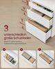 VASAGLE Bücherregal, Hochschrank, 3 unterschiedlich große Schubladen, verstellbare Ablagen, 180 cm hoch Bild 5