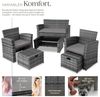 tectake Sitzgruppe Rattan Sitzgruppe, (Set, 6-tlg), für 4 bis 6 Personen Bild 3