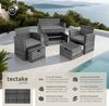 tectake Sitzgruppe Rattan Sitzgruppe, (Set, 6-tlg), für 4 bis 6 Personen Bild 2