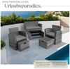 tectake Sitzgruppe Rattan Sitzgruppe, (Set, 6-tlg), für 4 bis 6 Personen Bild 4