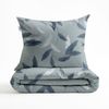 Zo! Home Flanell Bettwäsche 155x220 Astrid Blue Blätter blau petrol Bild 2
