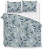 Zo! Home Flanell Bettwäsche 155x220 Astrid Blue Blätter blau petrol Bild 5