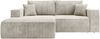 Selsey 'Farese Mini' Ecksofa mit Cordbezug, Schlaffunktion und Stauraum, Greige, links Bild 5