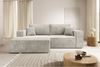 Selsey 'Farese Mini' Ecksofa mit Cordbezug, Schlaffunktion und Stauraum, Greige, links Bild 2