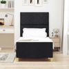 vidaXL Bettgestell mit Kopfteil Schwarz 100 x 200 cm Stoff 3344783 Bild 3