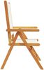vidaXL Gartenstuhl Verstellbar 6 Stk. Cremeweiß Stoff und Massivholz 3214539 Bild 5