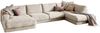 KAWOLA Sofa MADELINE Wohnlandschaft U-Form Cord cremeweiß Longchair links 86 x 224 x 425 cm Bild 3