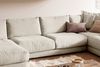 KAWOLA Sofa MADELINE Wohnlandschaft U-Form Cord cremeweiß Longchair links 86 x 224 x 425 cm Bild 5