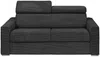 Vente-unique - VIZIR Sofa SamtStoff Grau - B 223 cm94 cm x H 110 cm95 cm x L 216 cm Bild 2