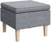vidaXL Schaukelsessel mit Hocker Hellgrau Stoff 3121272 Bild 5
