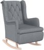 vidaXL Schaukelsessel mit Hocker Hellgrau Stoff 3121272 Bild 4