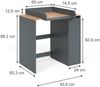 Waschmaschinenschrank Viktor Anthrazit/Goldkraft Eiche 93.6 x 88.2 cm 2 Teile mit Wickelauflage Vicco Bild 2