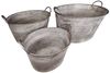 colourliving Blumentopf 3er Set Zinkwannen oval – Verzinkte Pflanzwannen aus Metall, Rustikale Pflanzwannen aus verzinktem Metall Bild 4