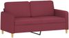 vidaXL 2-Sitzer-Sofa mit Zierkissen Weinrot 140 cm Stoff 3200915 Bild 4