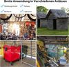 260x207x180cm Großer Geräteschuppen mit Fundament & Doppeltüren & Rampe Hellgrau Bild 3