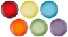 Le Creuset Frühstücksteller 22 cm 6er Set Regenbogen - Rot - Grün - Blau - Orange - Gelb Bild 5
