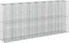 vidaXL Gabionen Hochbeet 4 pcs Silber 330 x 50 x 150 cm 3422236 Bild 2