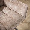 LEVEN Lifestyle Polsterbank RIGO Set Esstischbank + 2 Armlehnstühle weicher Chenille Stoff, Set 3 teilig - bestehend aus Sitzbank 180 cm und 2 Drehstühlen Bild 3