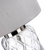 Elstead Sola Tischlampe Glas klar Schirm Titan Silber 51cm E27 Bild 5