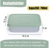 BEARFOOT Lunchbox Brotdose Kinder Edelstahl mit Silikoneinsatz - Salbei, Kindergarten und Schule - Mädchen und Jungen, Vesperbox, Snackbox Bild 4