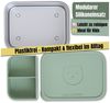 BEARFOOT Lunchbox Brotdose Kinder Edelstahl mit Silikoneinsatz - Salbei, Kindergarten und Schule - Mädchen und Jungen, Vesperbox, Snackbox Bild 3