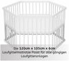 Stillerbursch Laufgittermatratze 6-eck, Weiß, 120 x 105 x 6 cm Bild 2