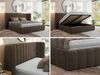 Polsterbett GOLETTA CLASSIC 200 x 200 cm mit gepolstertem Kopfteil, stabilem Bettrahmen, Lattenrost und Bettkasten mit Gasdruckfedern, Doppelbett, zeitloses Design Multipocket Matratze Matratze - Braun Velvet - ELORI LUX Bild 2