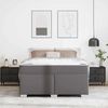 vidaXL Bettrahmen mit Matratze Grau 160 x 200 cm Stoff 3399244 Bild 3