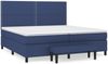 vidaXL Boxspringbett mit Matratze Stoff Blau 200x200 cm, Härtegrad: H2 [3136547] Bild 2
