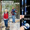 LuxusKollektion Campingstuhl Wanderstöcke Nordic Walking Stöcke faltbar verstellbar leicht Blau Bild 3