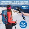 LuxusKollektion Campingstuhl Wanderstöcke Nordic Walking Stöcke faltbar verstellbar leicht Blau Bild 2