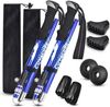 LuxusKollektion Campingstuhl Wanderstöcke Nordic Walking Stöcke faltbar verstellbar leicht Blau Bild 4