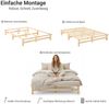 Holzbett 160x200 mit Matratze Doppelbett Holz Natur Bett Massiv Palettenbett Bettgestell Holzbettrahmen Lattenrost Bild 5