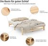 Holzbett 160x200 mit Matratze Doppelbett Holz Natur Bett Massiv Palettenbett Bettgestell Holzbettrahmen Lattenrost Bild 4