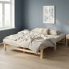 Holzbett 160x200 mit Matratze Doppelbett Holz Natur Bett Massiv Palettenbett Bettgestell Holzbettrahmen Lattenrost Bild 2