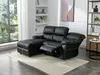 Vente-unique - CANBY Sofa Kunstleder Schwarz - B 151 cm x H 98 cm x L 189 cm Bild 2