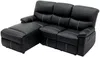 Vente-unique - CANBY Sofa Kunstleder Schwarz - B 151 cm x H 98 cm x L 189 cm Bild 4
