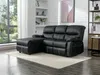 Vente-unique - CANBY Sofa Kunstleder Schwarz - B 151 cm x H 98 cm x L 189 cm Bild 1